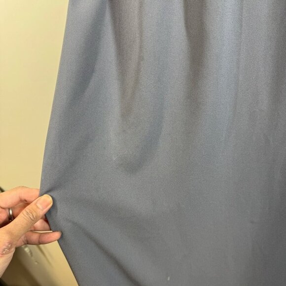 White by Vera Wang  V-neck Open Back Bridal Long Gray Gown Size 12 - Picture 6 of 16